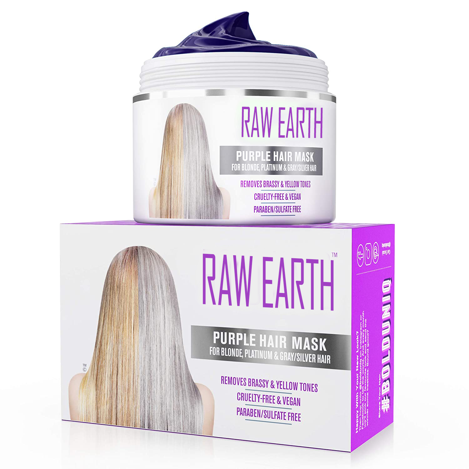 Суперувлажняющая формула Raw Earth a power для светлых волос, фиолетовая маска для светлых и платиновых волос, OEM
