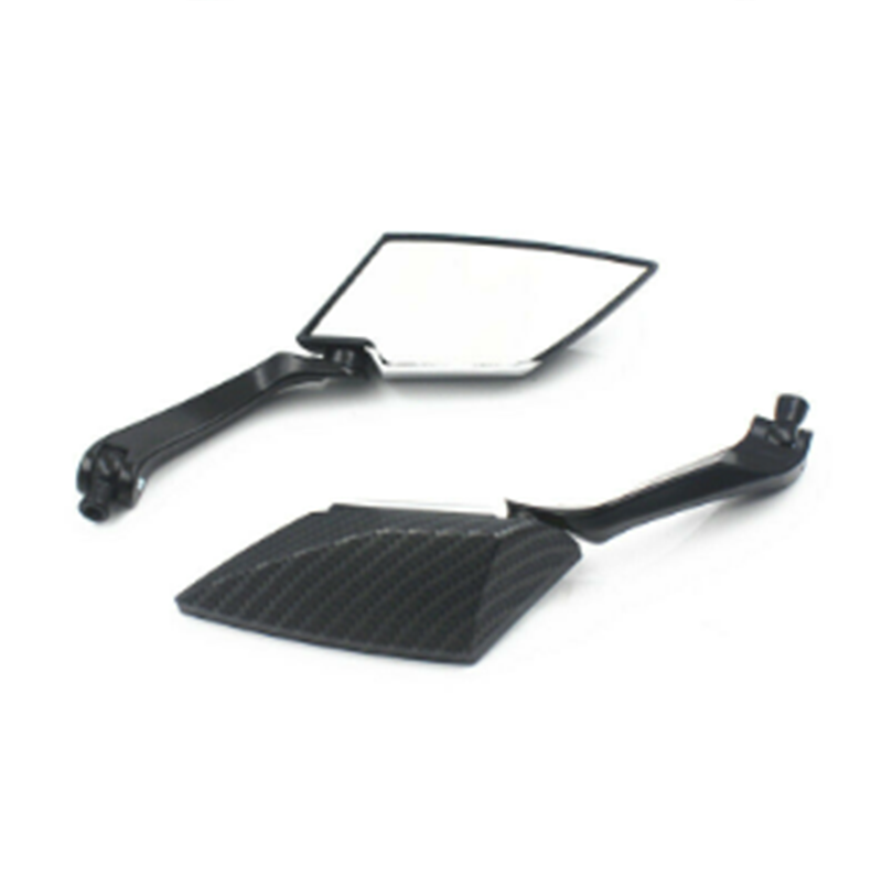 Universal Carbon /black Pair Motorcycle RearView Mirrors Motobike Side Mirror Custom Dual Sport bike Atv Scooter Offroad