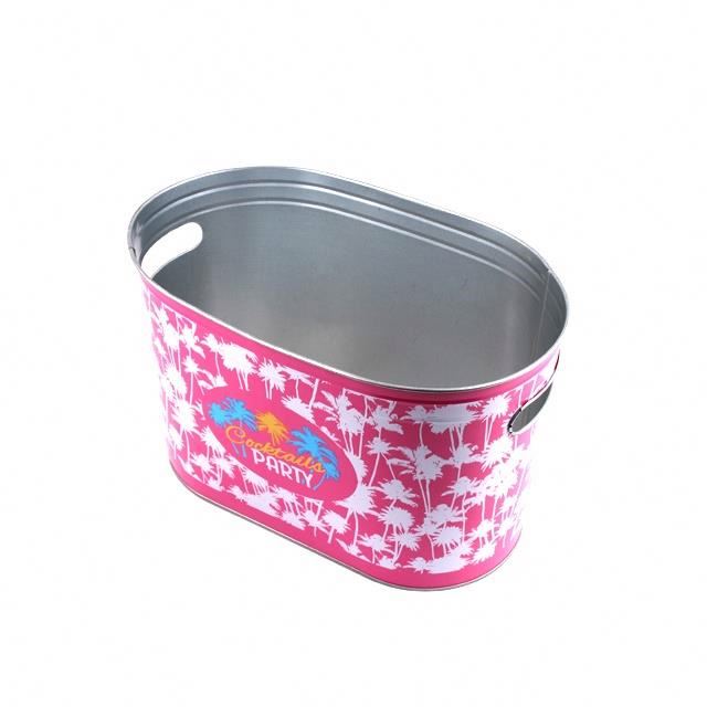 Tinplate champagne bucket ice bucket for beer metal wine keg cooler for bar hotel party