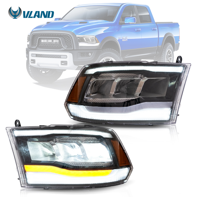 VLAND Заводская полноразмерная светодиодная ОЗУ 1500 2500 3500 фары 2009-2019 RAM1500 Классическая 2019-2021 фара для Dodge RAM2500 RAM3500
