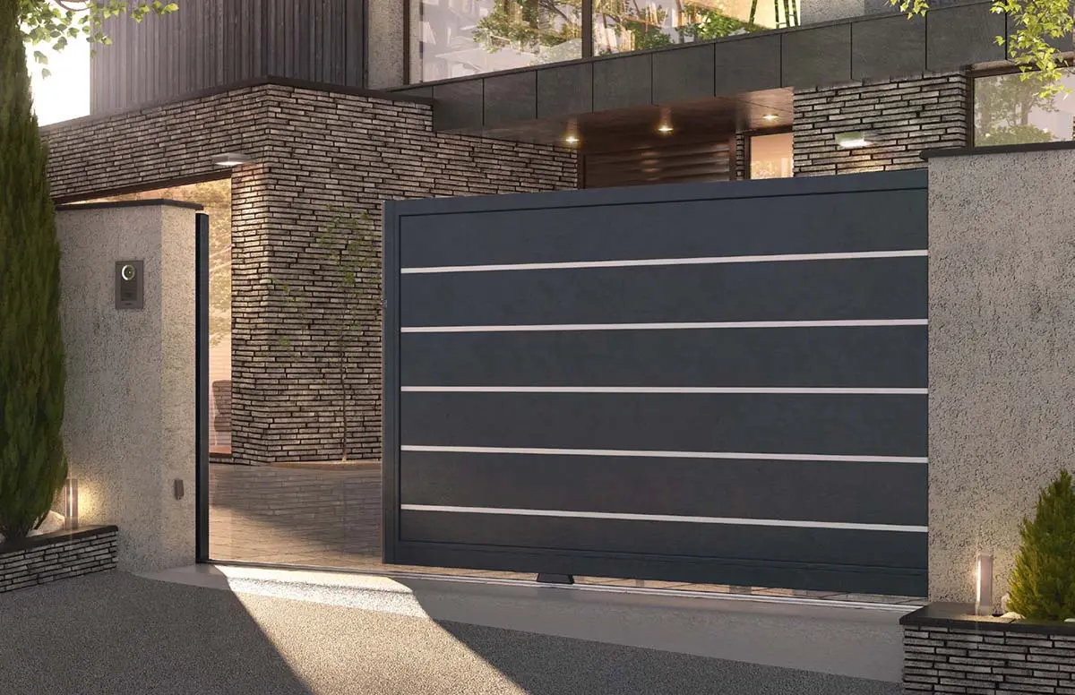 New Design Welding Roller House Aluminum Courtyard Villa Main Gate Customized Sliding Gate