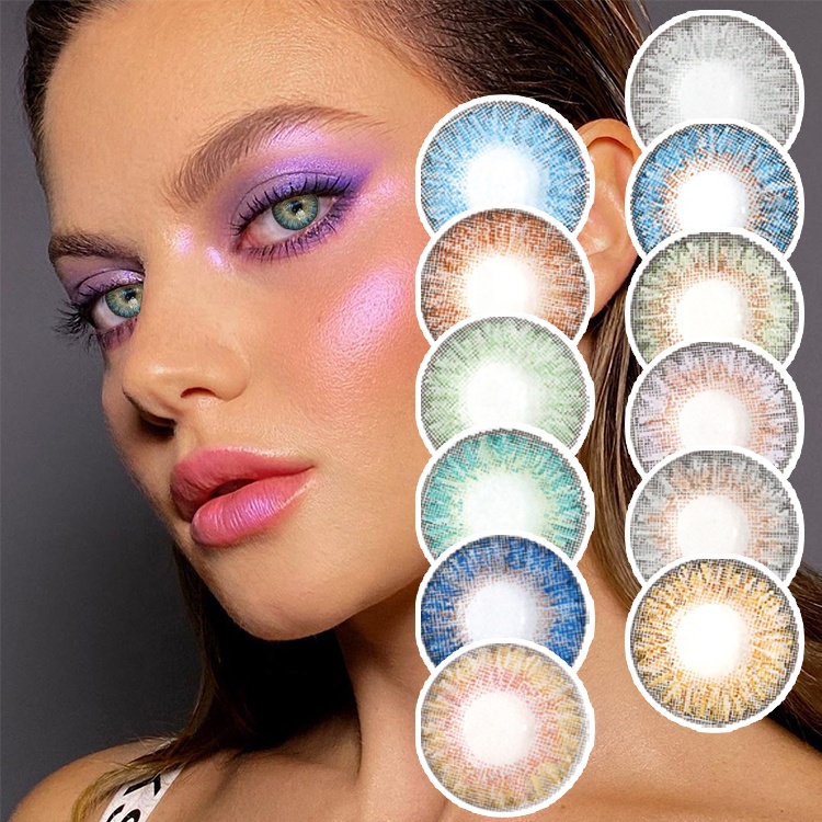 Hello lovely Cosmetic голубые цветные контактные линзы ежемесячного цвета