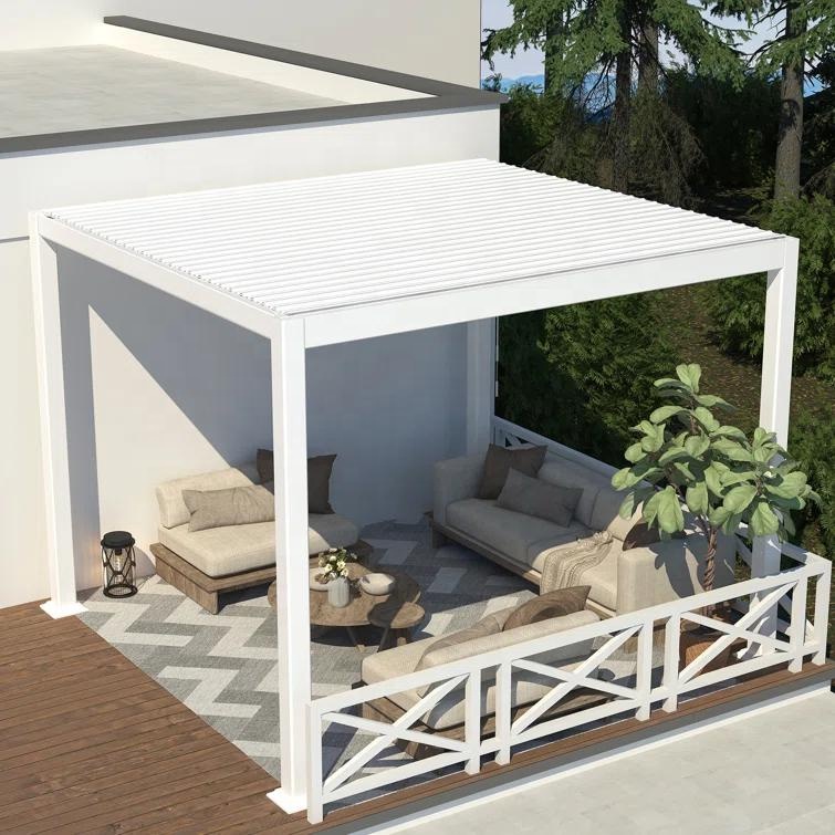 CE Approved 3x4 Outdoor Aluminum Gazebo Pergola Motorized Garden Aluminium Louver Pergola