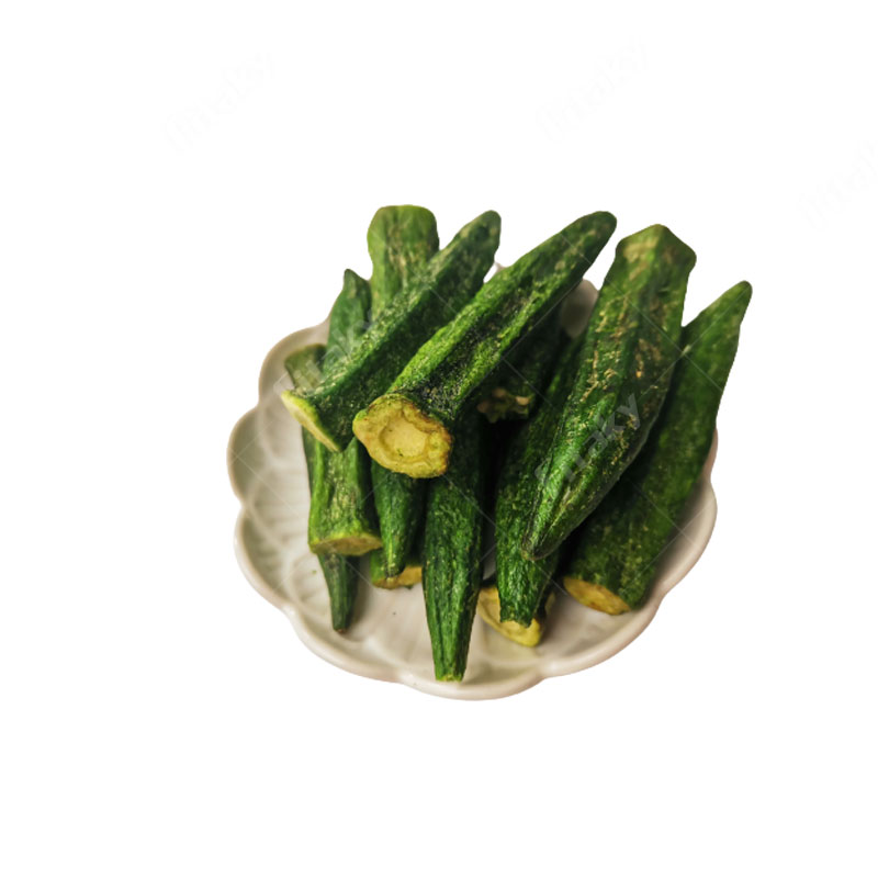 Вкусная натуральная жареная закуска, сушеные чипсы Okra с низким содержанием жира