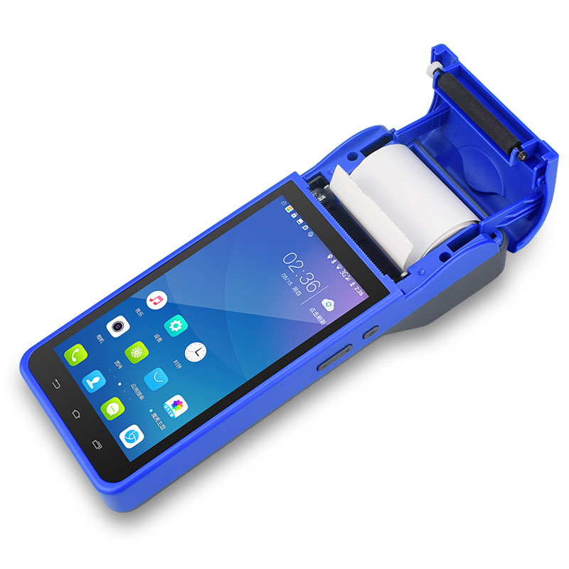 5,5 "сенсорный экран все в одном портативный android POS-терминал с чековым принтером и сканером