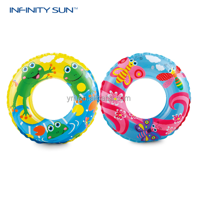 pvc inflatable beach swimming circle thickened life buoy for adults children's toy on the pool