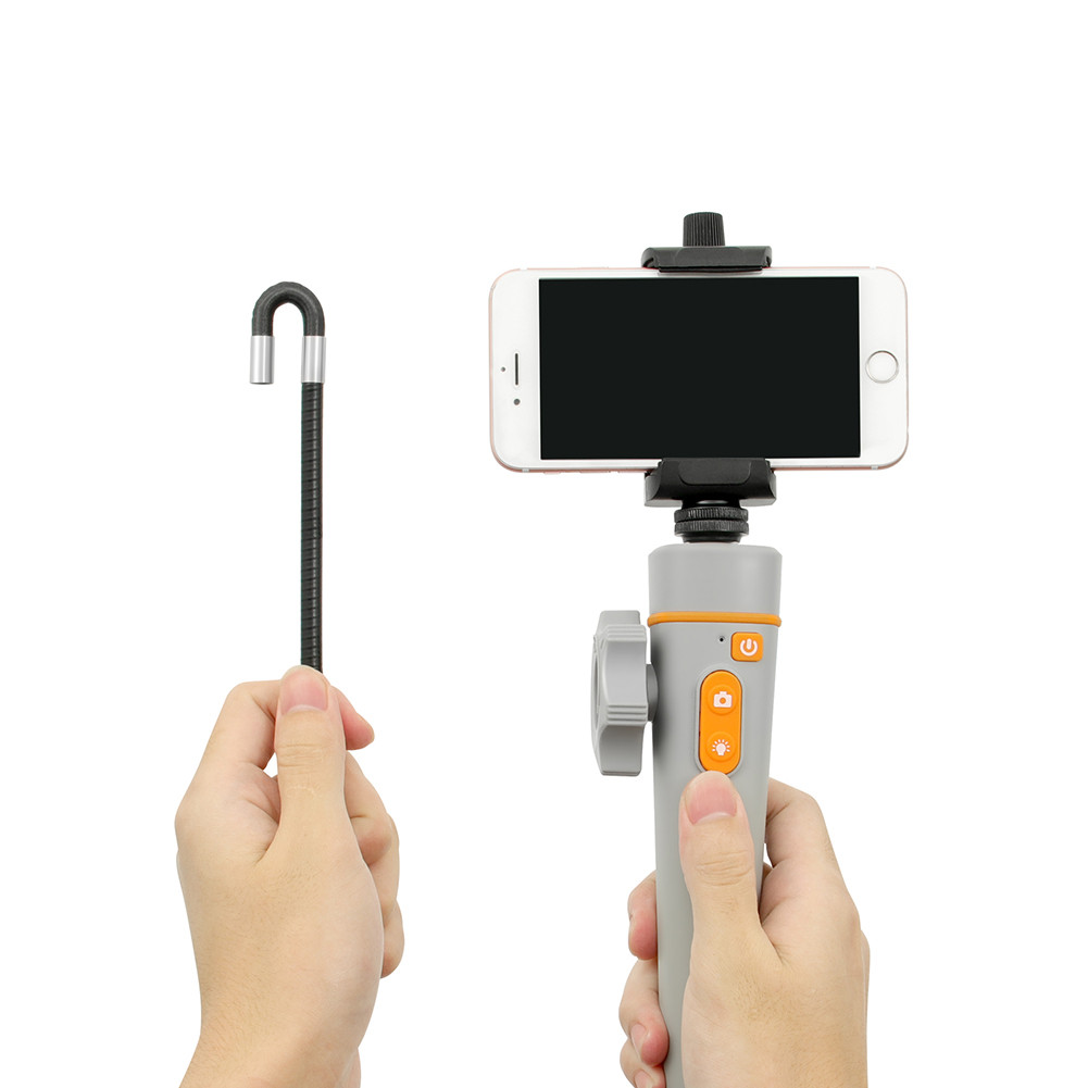 Articulating Industrial Endoscope Borescope Inspection Camera with 6 LED Lights 2M Snake Camera for iPhone & Android