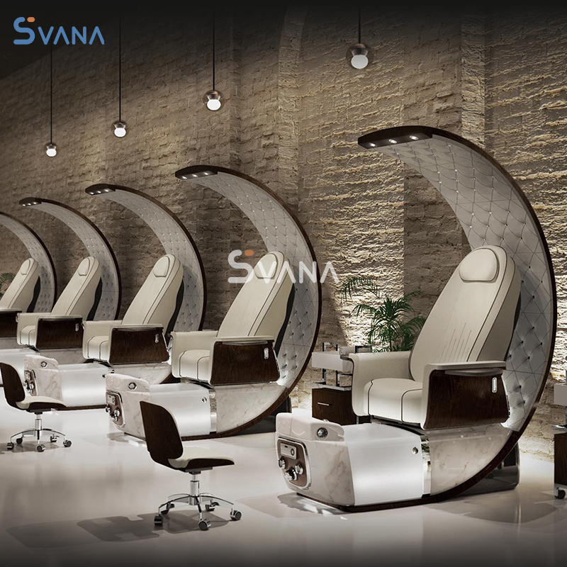 European Throne Professional Luxury Modern High Back Foot Spa Massage Pedicure Chairs For Nail Salon