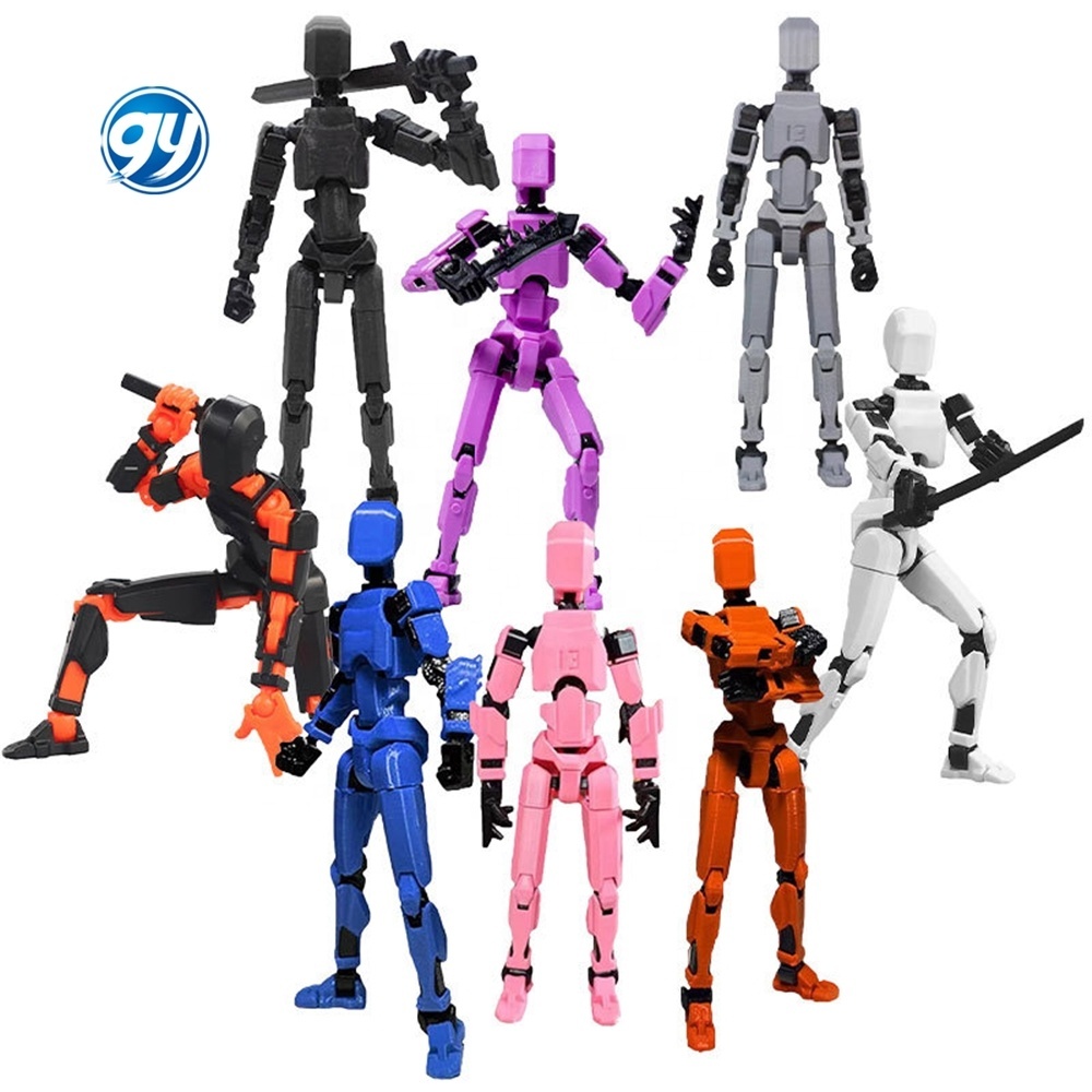 Figura De Accion Wholesale Articulated Multi Joint Moving Doll Dummy Lucky 13 3d Printed Robot Toy Action T13 Toys Figure