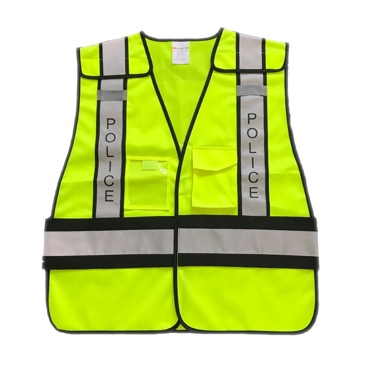 Горячая Распродажа 5-точечный отрыв Hi Vis безопасности дорожного движения предупреждающий сигнальный светоотражающий жилет с карманами