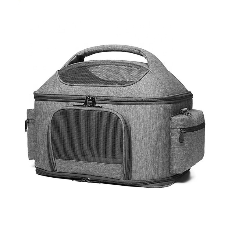 Airline Approved Dog Cat Pet Soft-Sided Pet Travel Carrier with Mesh Window