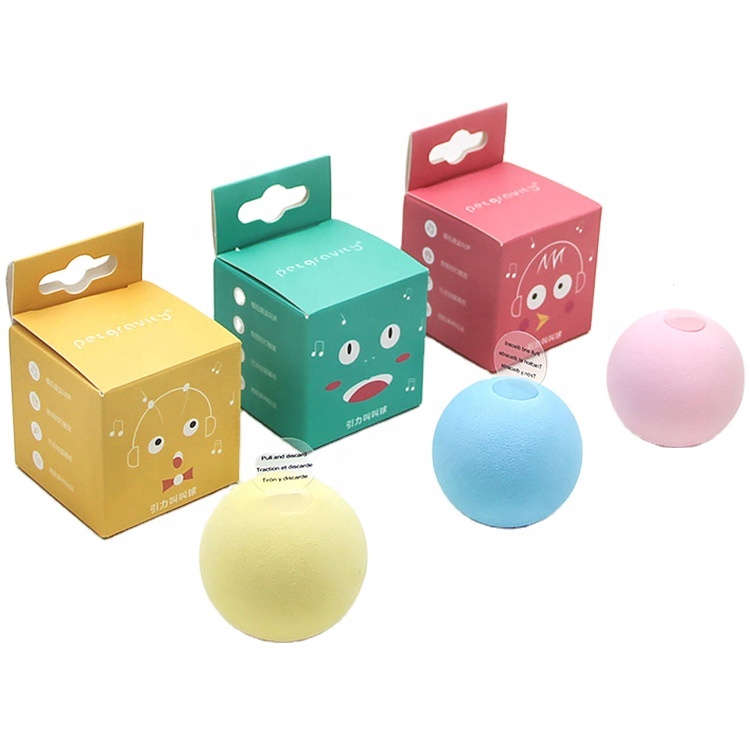 Hot Selling Funny Automatic Sound By Touch Plush Cat Catnip Toy Gravity Calling Ball for sale