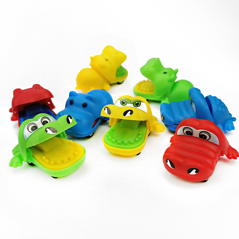 Most popular crocodile shape colorful comeback car baby early educational car toys for boy