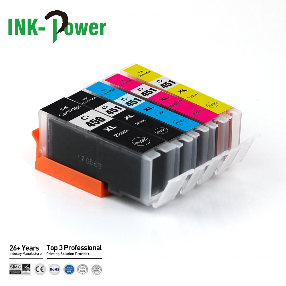 INK-мощность 450 PGI-450 PGI450 451 CLI-451 CLI451 XL Премиум Совместимость Цветной струйный картридж с чернилами для Canon PIXMA IP7240 принтер