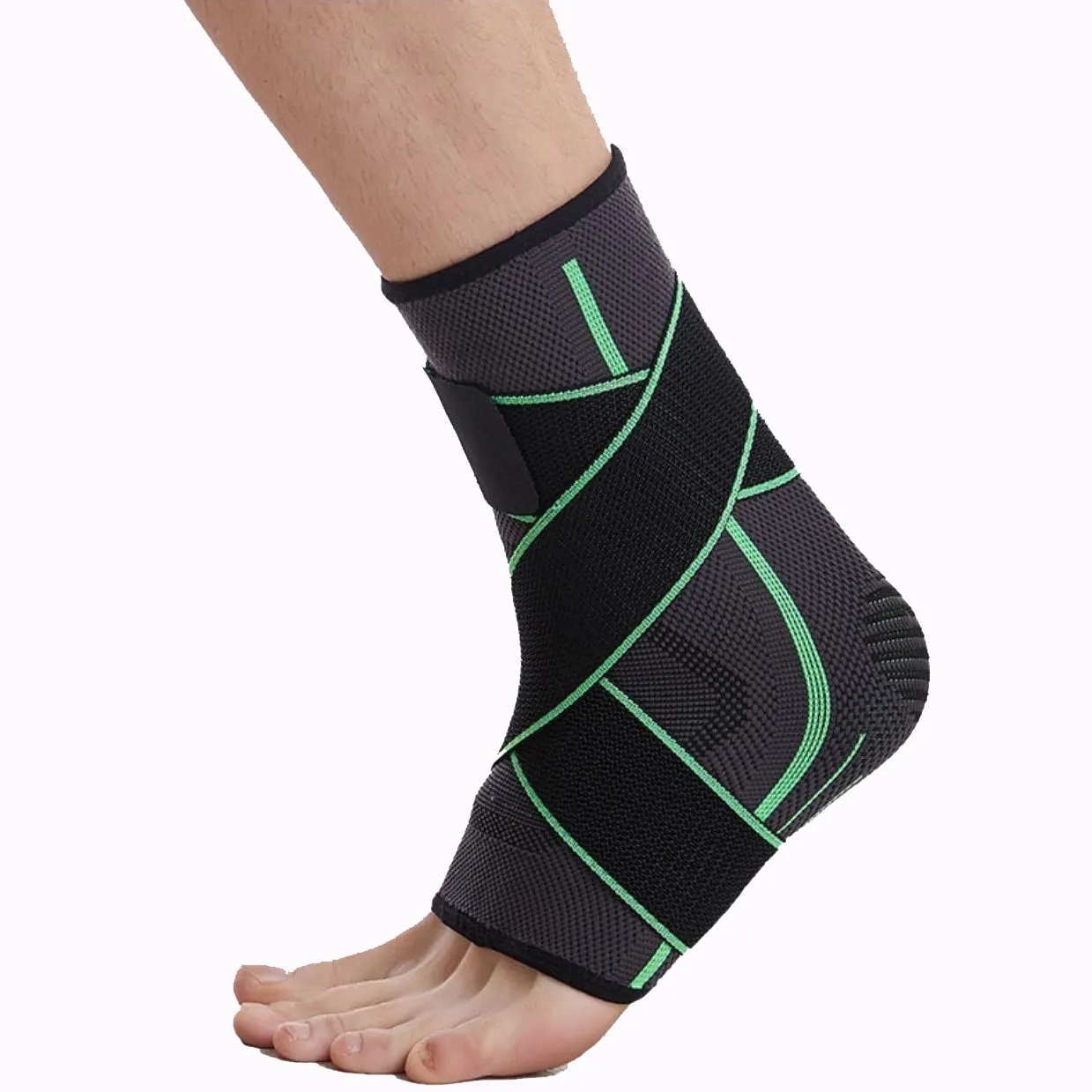 Human Knitted Plantar Fasciitis Functional Knee And Ankle Foot Brace Support Stabilizer Compression Sleeve