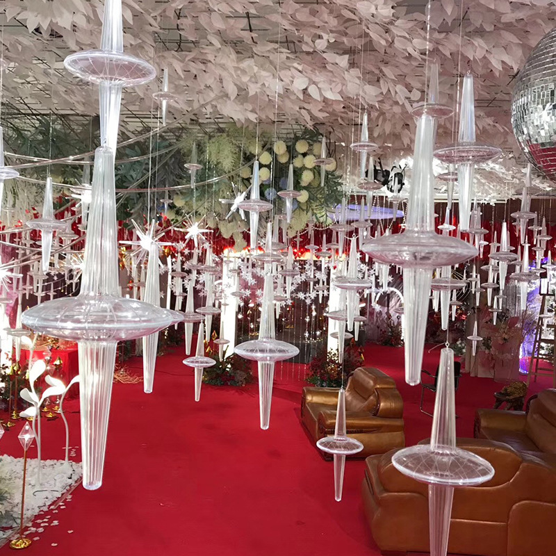 Creative wedding props glazed flying saucer acrylic pendant ceiling decoration European style theme wedding arrangement