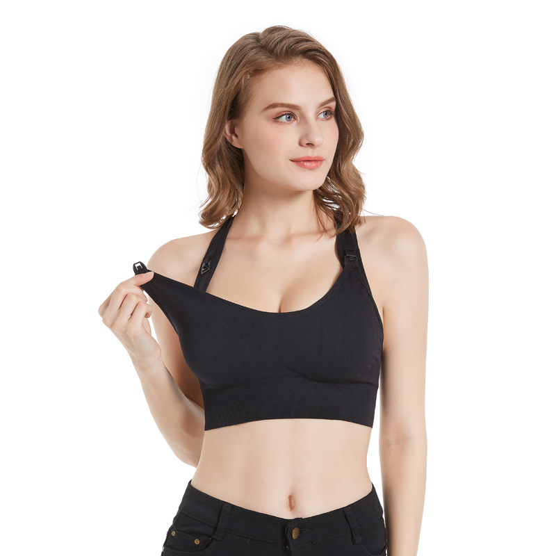 Women Adjustable Seamless Removable Cotton Cup Bra Maternity Nursing Bra