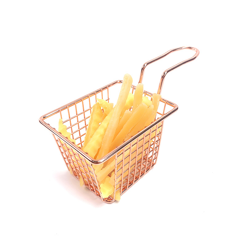 taco shell fry basket skimmer custom portable copper small frying donut mini french fries fryer basket