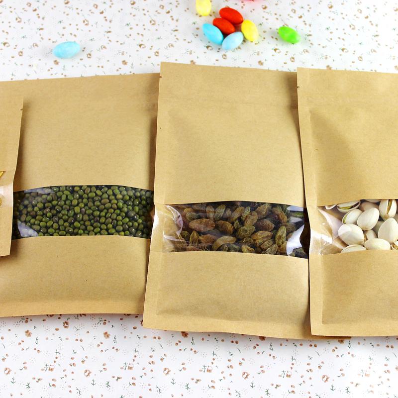 Стоьте вверх белый коричневый крафт-бумаги Ziplock плотная термосвариваемые фильтровальная бумага для чайных пакетиков, скрепляющаяся с помощью сумки с матовой поверхностью на окно