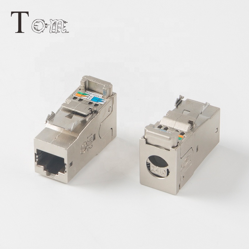TOM-KJ-32-C6A новый тип без инструментов STP CAT6A, 6APL SL keystone jack, сетевой модуль