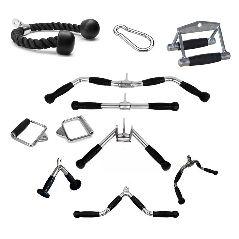 Fitness Equipment Gym Machines Accessories Triceps Cable Bar Lat Pull Down Attachment