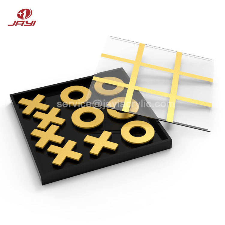 JAYI Factory Custom Acrylic XO Game Decoration Crystal Chessboard Acrylic Tic Tac Toe
