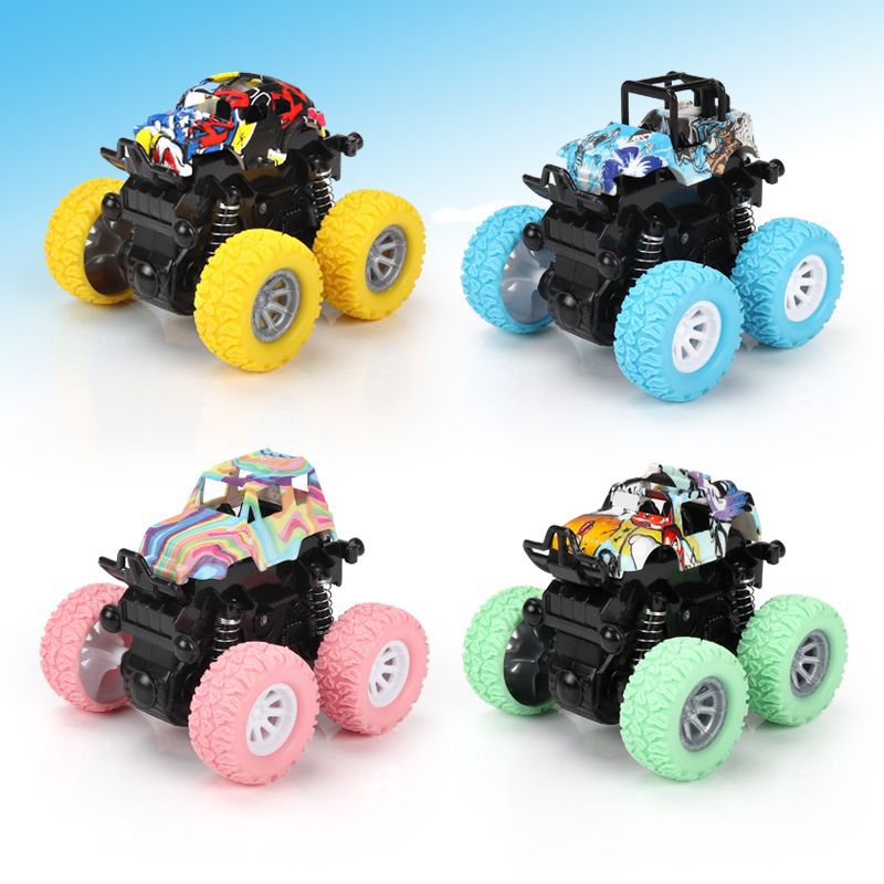 4wd Power Inertia car Diecast Stunt Car Toy Double Roll Stunt Climbing Stunt Car