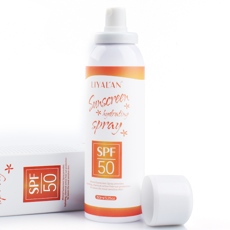 Лучший частный бренд SPF 50 + натуральный органический Солнцезащитный спрей для увлажнения тела