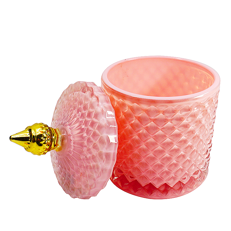Wholesale Aromatherapy Candle Cup Pink Candle Container Scented Candle