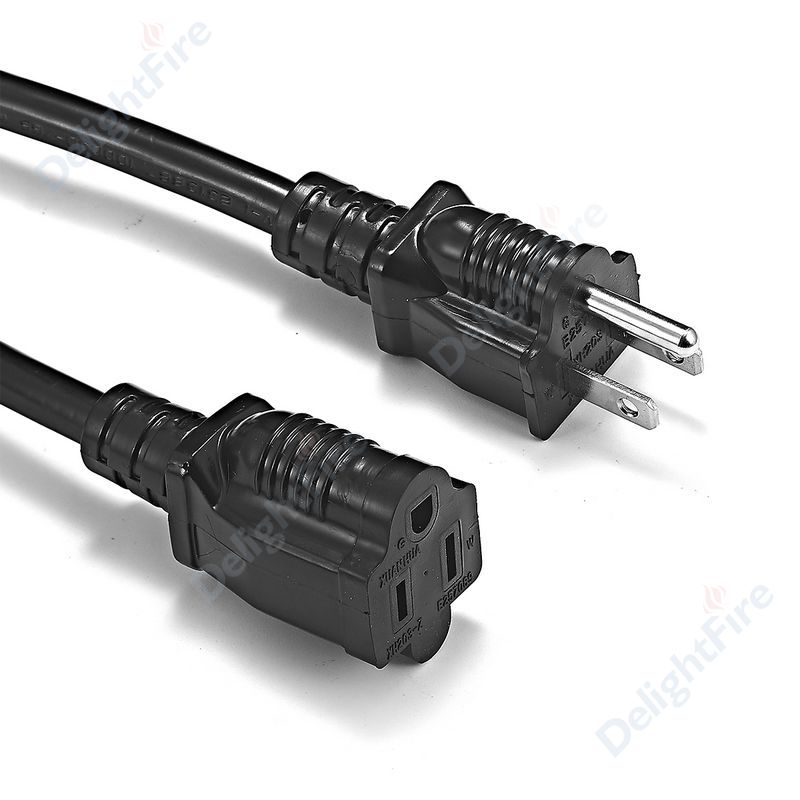 Шнур питания с американской вилкой 2 фута 14AWG NEMA 5-15R до 5-15P, кабель питания для настольного ПК, монитора компьютера, блока питания, принтера Antminer, проектора телевизора
