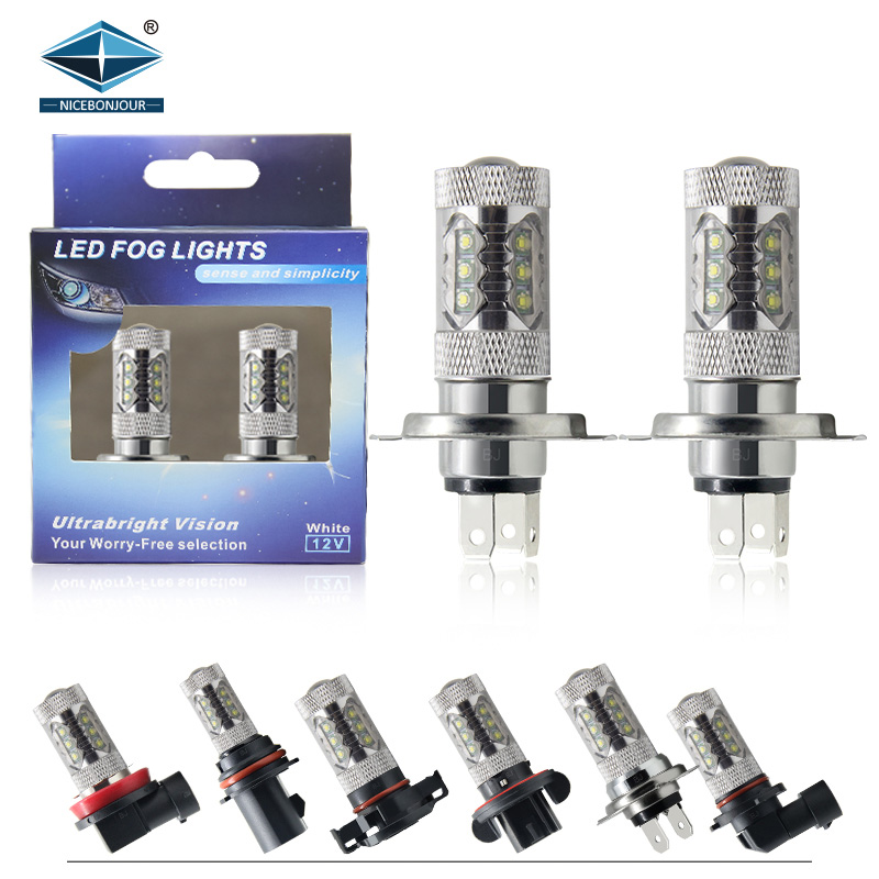 High Quality Highlight 12-24v 9005 9006 H4 H7 H11 CR EE 80W Auto Bulb For Car Led Fog Lights