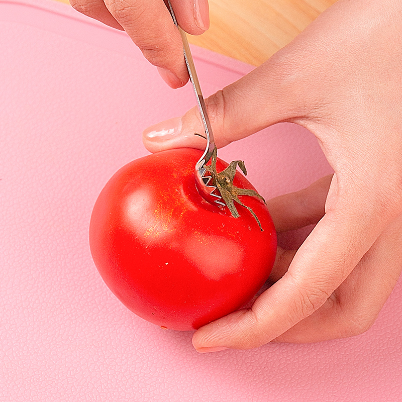 Mini Commercial Kitchen Tool New Condition Stainless Steel & PP Plastic Fruit & Vegetable Gadget for Removing Tomato Stems