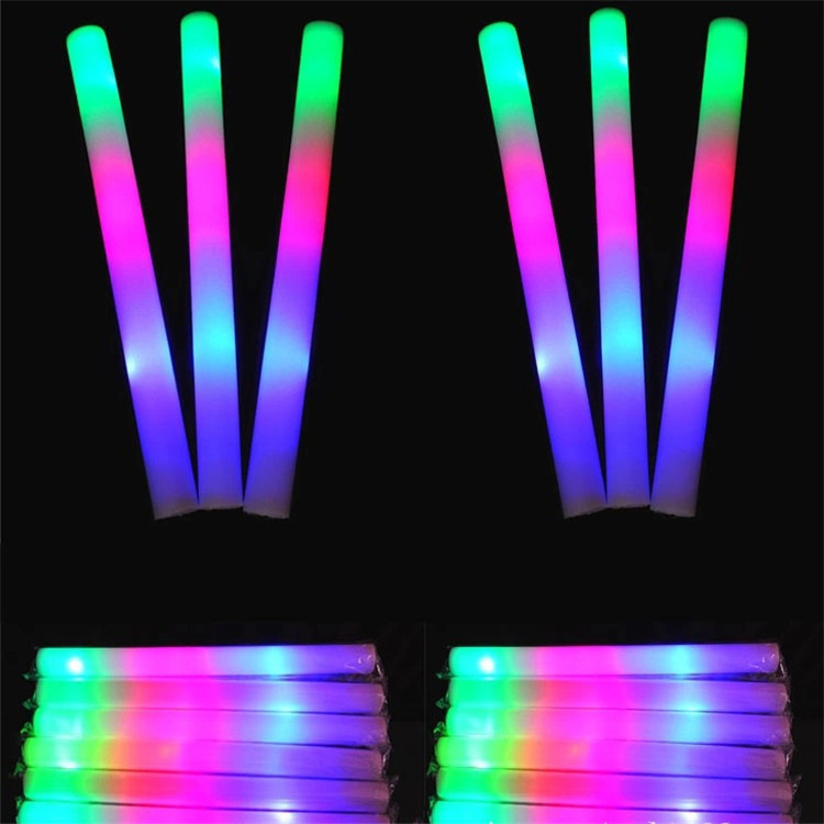 Рекламная акция RGB 40 см 3 режима светодиодная пенопластовая палочка цветная светодиодная мигающая пенопластовая дубинка