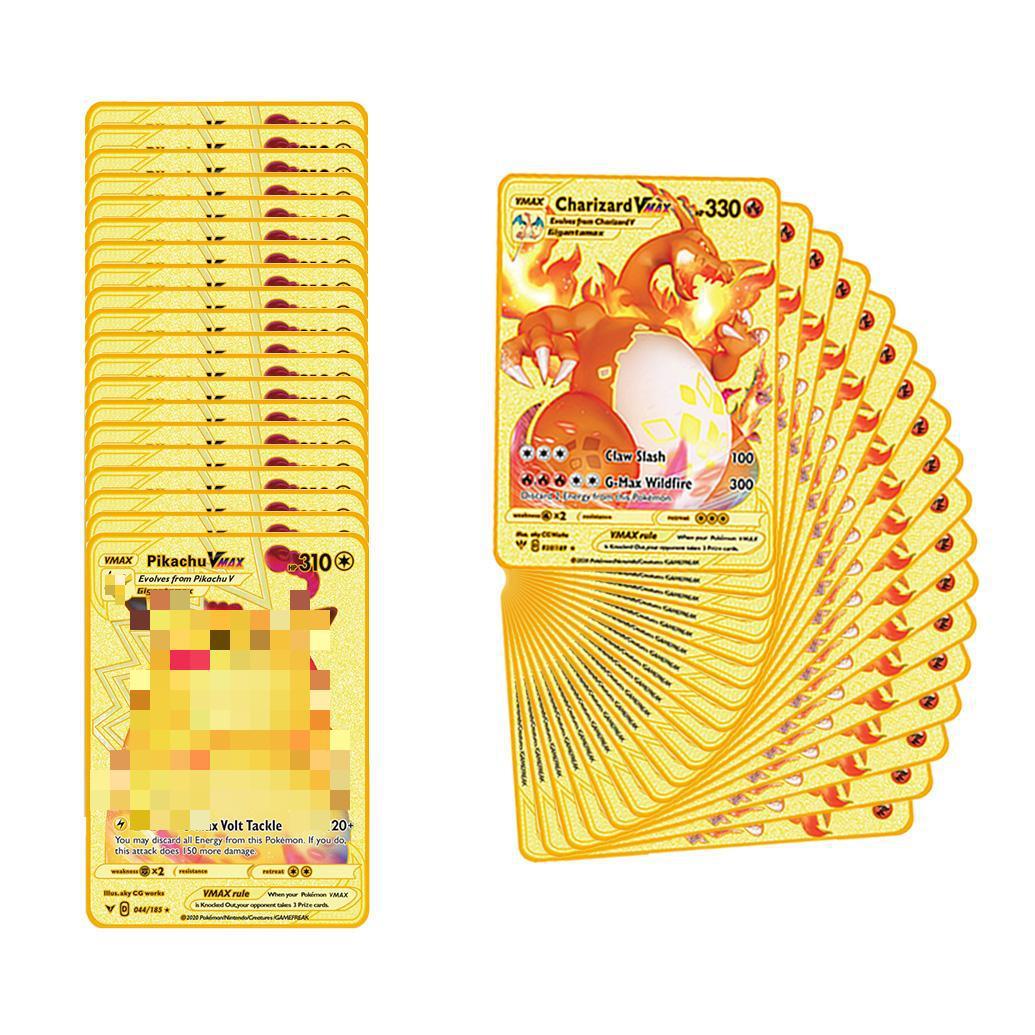 Горячая Распродажа, Charizard, первый выпуск, покер, Mon, металлическая игровая карта, оптовая продажа, Vmax, золотая металлическая карта, новая операционная карта
