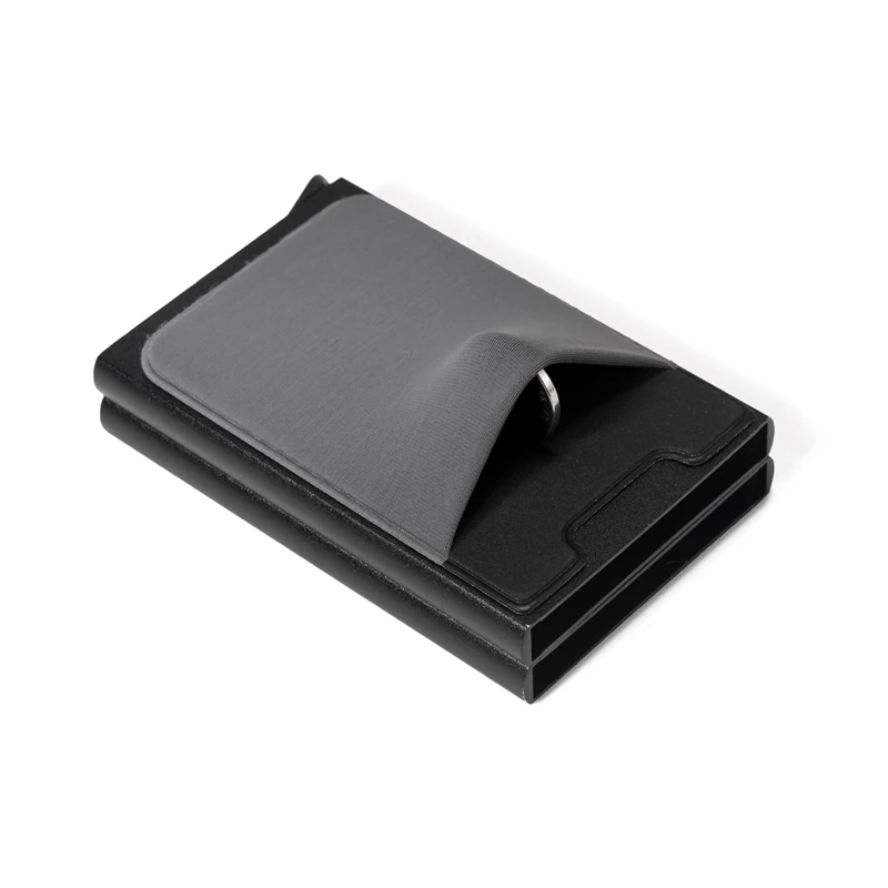 Women men Double aluminum box Rfid Wallet pop up Credit Card Holders Metal Case Large capacity 12-16 cards Travel ID Cardholder