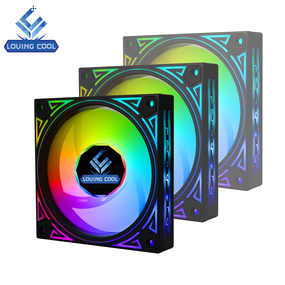 В наличии для корпуса компьютера RGB охлаждающий вентилятор Cooler 12V дистанционное управление режима высокой эффективности игровые компьютерные наушники вентилятор 120 мм