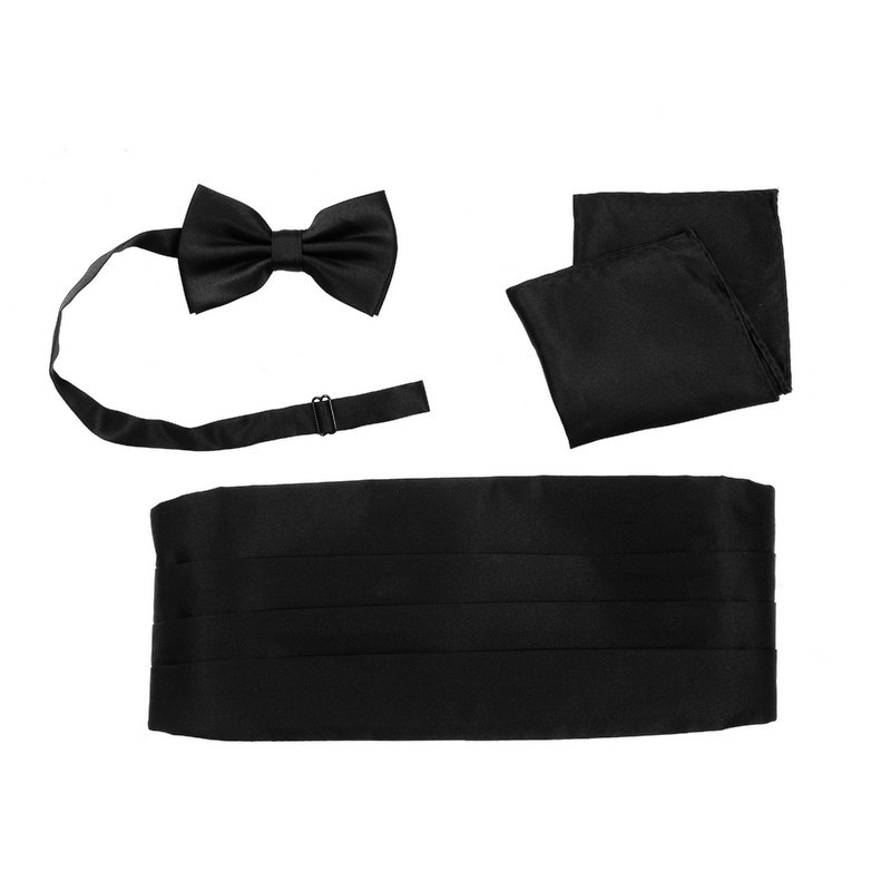 Комплект из галстука-бабочки Cummerbund из полиэстерной ткани, аксессуары для смокинга, тканевый пояс, галстук-бабочка, La Faja, классическое официальное платье