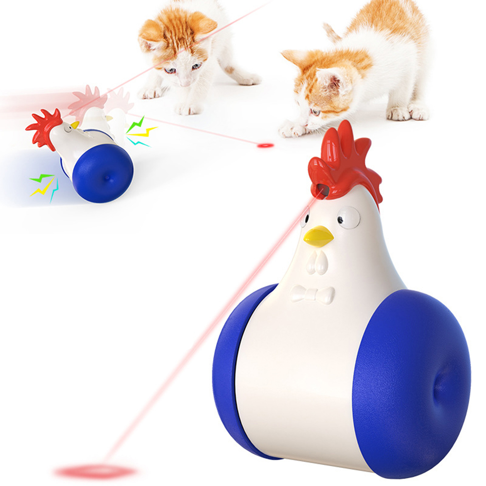 Customise Hoopet Cute Chicken Sound Design Playing Cat Teaser Robotic Toy Laser