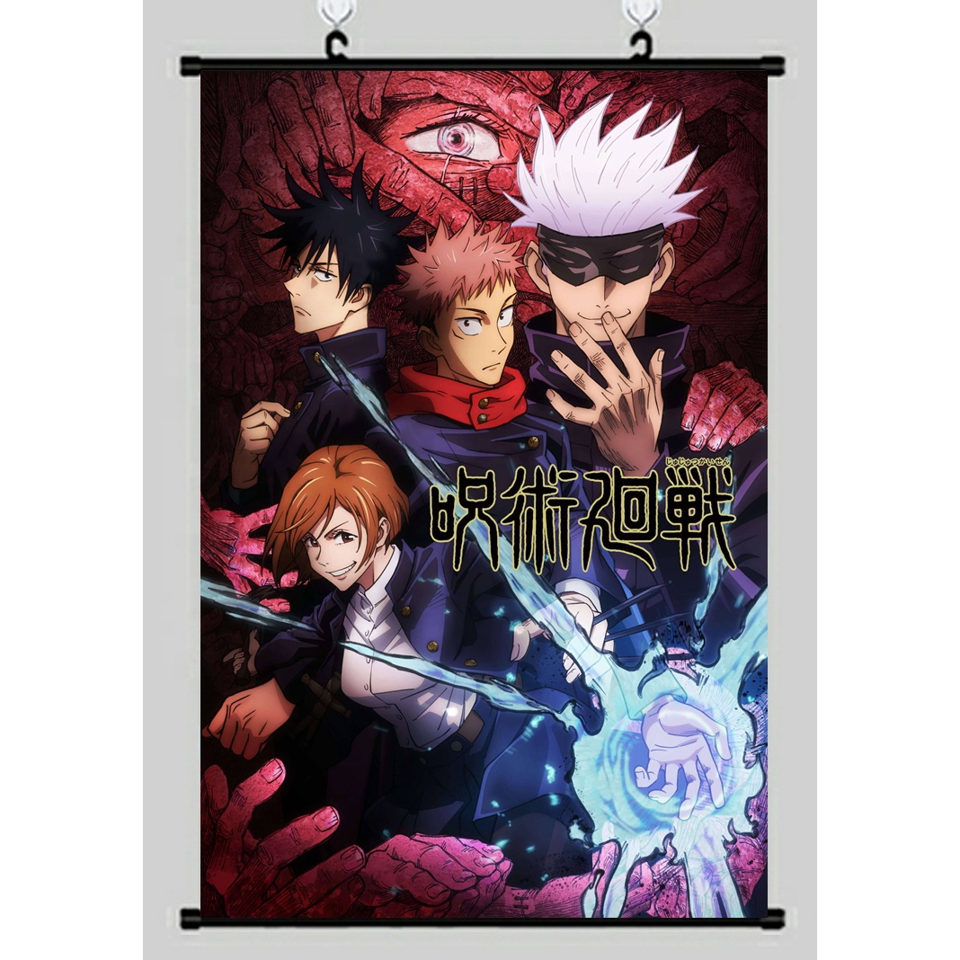 Jujutsu Kaisen Itadori Yuuji Fushigura Megumi Satoru Gojou Hd Print Wall Poster Scroll Hanging Pictures Wall Scrolls Posters