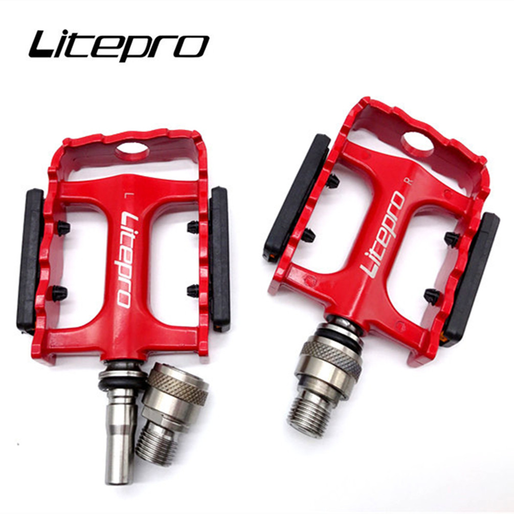 Litepro для Brompton велосипед 3 герметичный Подшипник для езды на велосипеде из титанового сплава ось велосипеда Quick Release 412 стальная ось педали