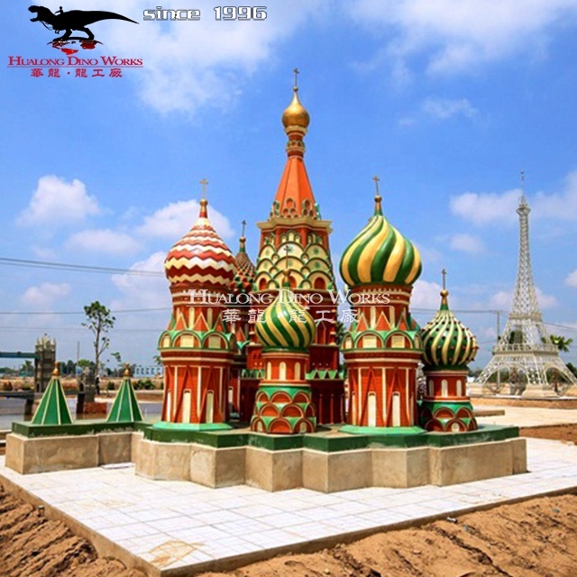 Outdoor Theme Park Decoration Best Quality Building Sculpture Miniature Landscape For Exhibition