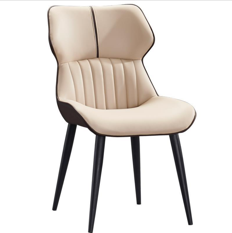 Scandinavian style modern strap leather dining chair for restaurant dining chair