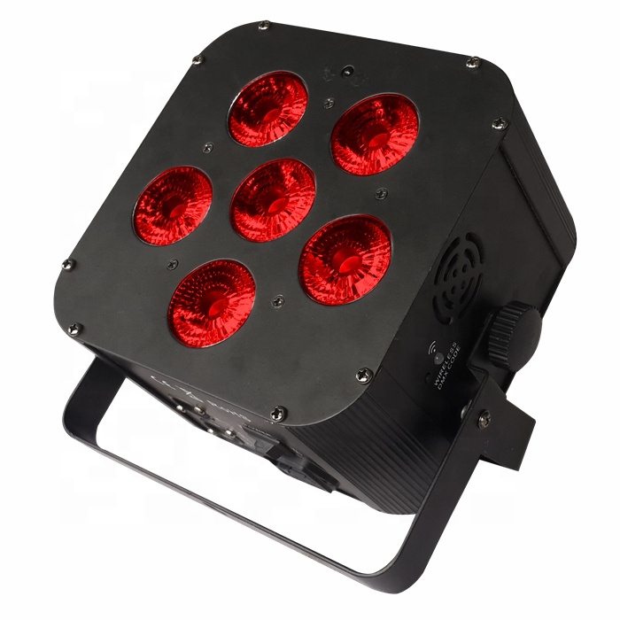 6x18 Вт беспроводной DMX RGBWAUV 6 в 1 аккумуляторный светодиодный светильник