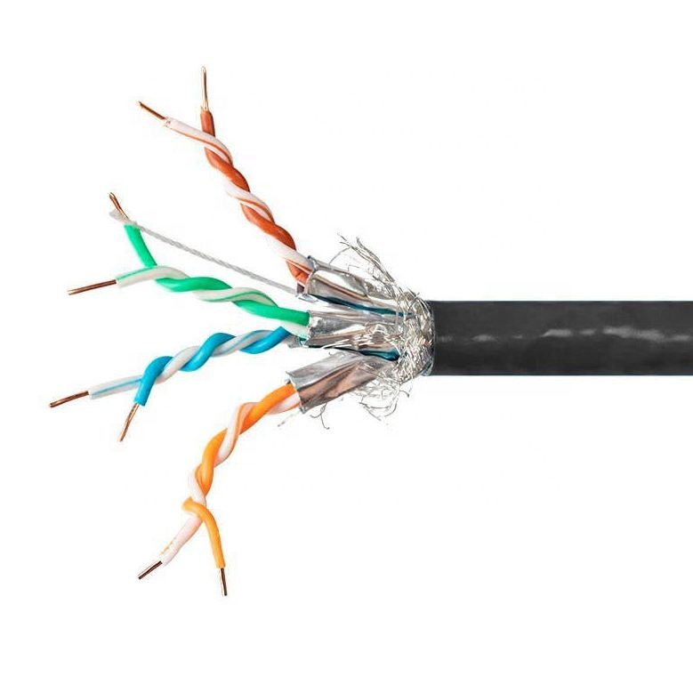 Суперсентябрь, плотный неизолированный медный кабель 0,57 мм, 4 пары, ethernet sftp cat7 lan cat 7, ethernet-кабель