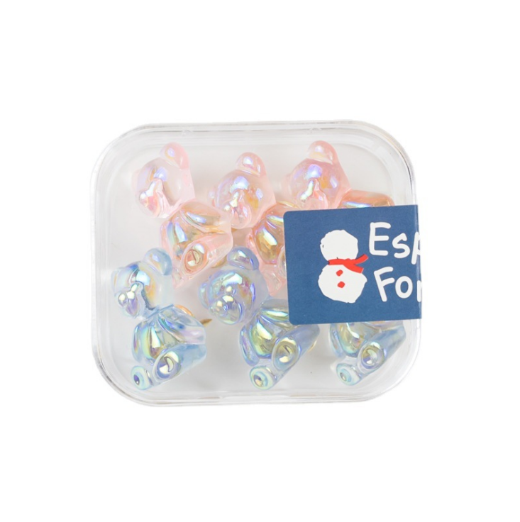 Hot Selling Clear Thumb Tacks Push Pin Office Plastic Color Cute Bear Shaped Product For School