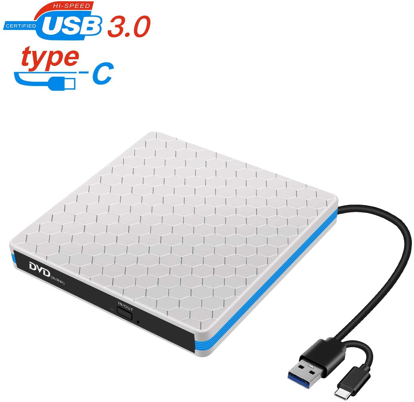 Портативный внешний USB CD-RW/DVD-RW писатель плеер горелки