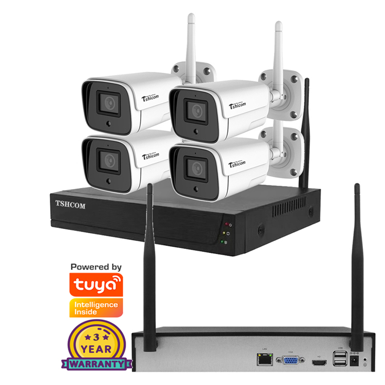 Tshicom OEM камара-де-seguridad 4ch DVR NVR KIT Wi-Fi система с IP 3MP 4MP 5MP беспроводной 2 Way Аудио камер для домашнего видеонаблюдения камера