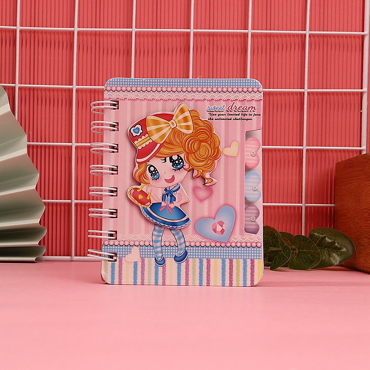 2021 latest cartoon maiden series coil notebook stationery supplies paper printing kawaii notebook