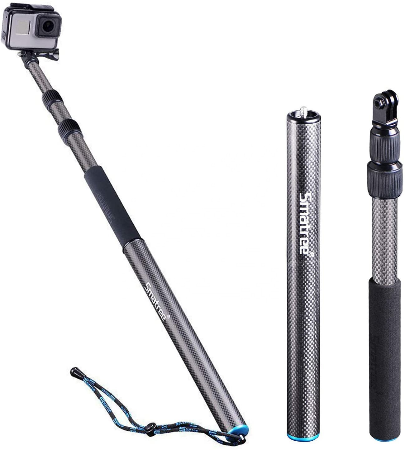 Smatree углеродное волокно съемный раздвижной плавающий шест для камеры GoPro MAX/Hero/DJI OSMO Экшн-камера