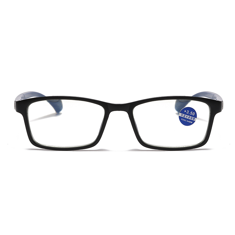 8822 1pc PC Squared Frame Blue Light Blocking Presbyopia Unisex Men Women Corrective Eyeglasses Reading Glasses